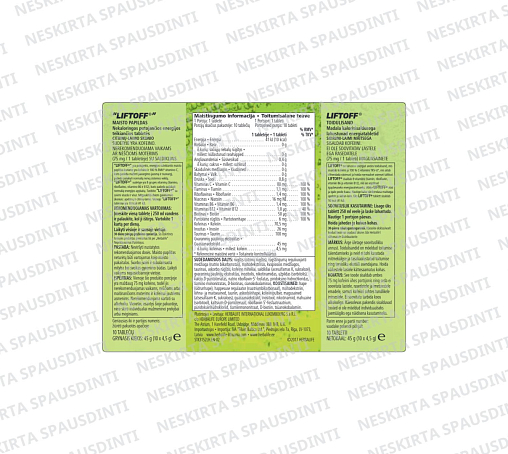 LIFTOFF®, citrinų skonio