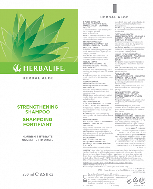 Plaukus stiprinantis šampūnas Herbal Aloe