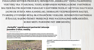 „Herbalife“ nepriklausomi partneriai Lietuvoje pasodino 2 tūkst. medžių